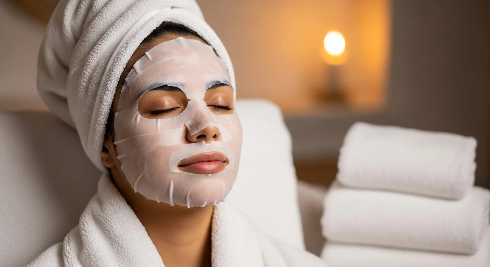 Ontspannen met een gezichtsmasker
